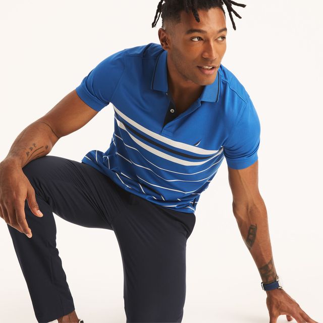 Navtech Sustainably Crafted Classic Fit Striped Polo