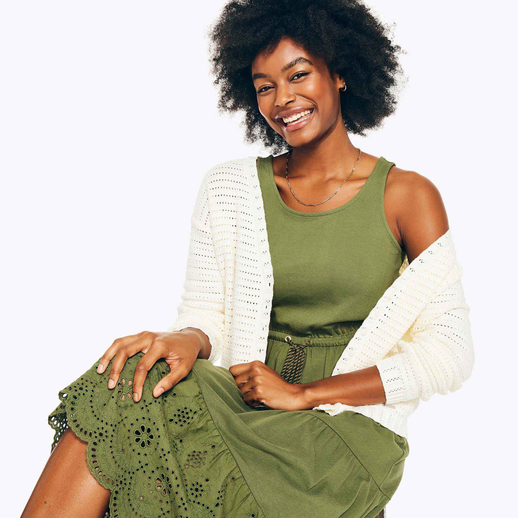 SLEEVELESS MIDI DRESS
