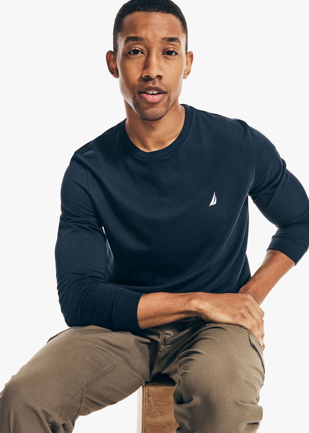 Crew Neck Long Sleeve Basic T-Shirt
