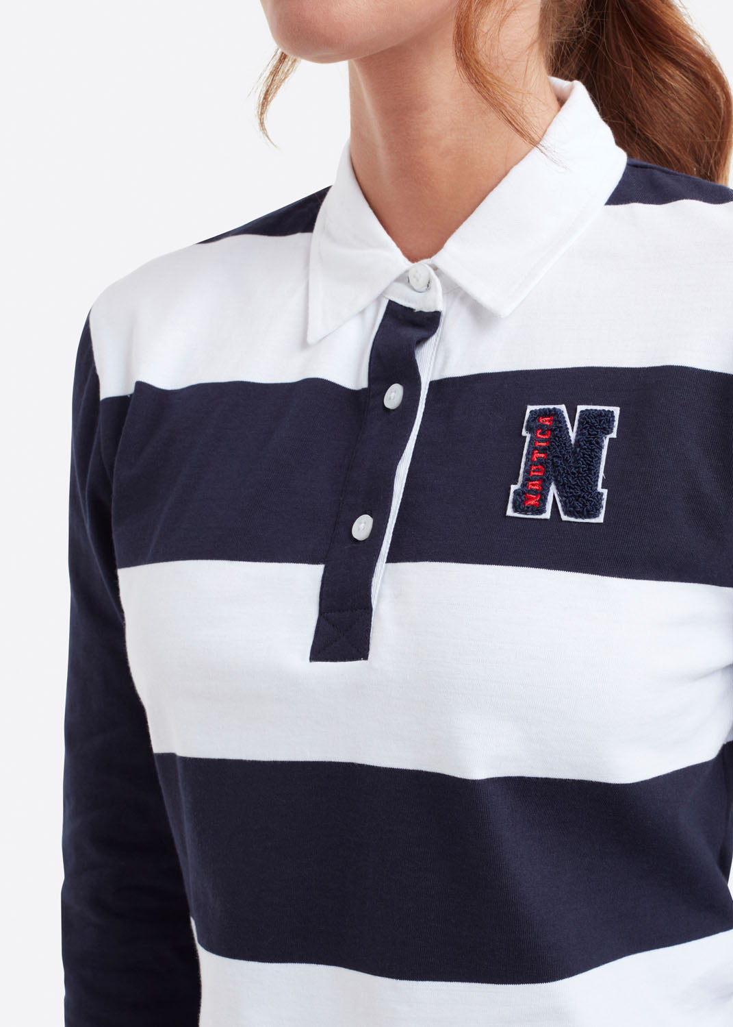 The Naryn Long Sleeved Cropped Rugby Shirt
